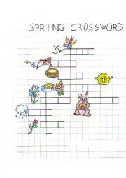 English Worksheet: SPRING CROSSWORD