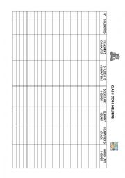 English Worksheet: class job chart