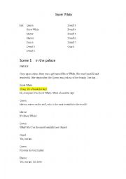 English Worksheet: Snow White