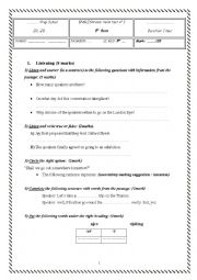 ENGLISH mid- term test n 3 9th form