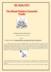 English Worksheet: The Woods favourite foods