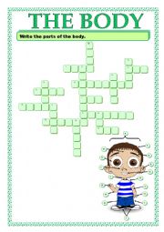 PARTS OF THE BODY_CROSSWORD