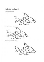 English Worksheet: Coloring worksheet