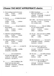 English Worksheet: grammar test