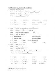 English Worksheet: Illness and Tenses