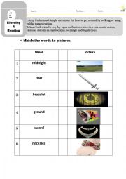 English Worksheet: Vocabulary about Leisure time or museum