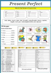 Present and Past participle /Present Perfect