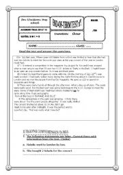 English Worksheet: End-of-term test 3  9th form  Tunisian sts