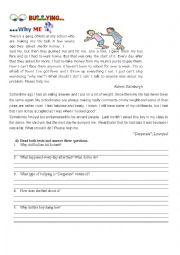 English Worksheet: Bullying