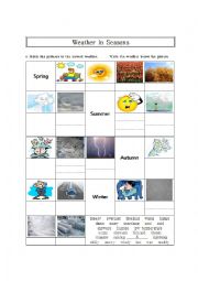 English Worksheet: Weather and Seasons