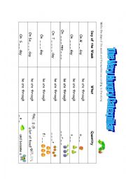 English Worksheet: The hungry little caterpillar