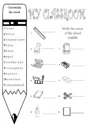 English Worksheet: My Classroom