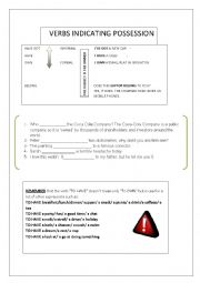 English Worksheet: How to talk about possession