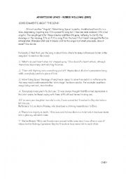 English Worksheet: ADVERTISING SPACE - SONG BY ROBBIE WILLIAMS