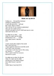 English Worksheet: Wake me up- Avicii_ Activities