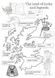 English Worksheet: Scotland - fill in the missing info