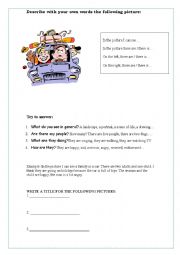 English Worksheet: Description of pictures