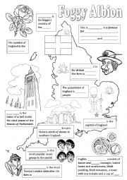 English Worksheet: England - fill in the gaps