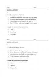 English Worksheet: Gerunds vs. Infinitives