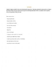 English Worksheet: ice breaker