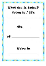 English Worksheet: What day is today?