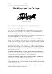 English Worksheet: The Allegory of the Carriage (Jorge Bucay)