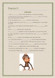 English Worksheet: Verb patterns, reported speech, conditionals