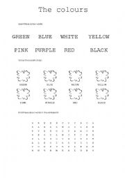 English Worksheet: The colours worksheet
