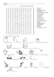 English Worksheet: Food wordsearch