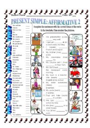 English Worksheet: present simple - affirmative