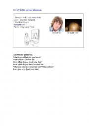 English Worksheet: WAVY HAIR