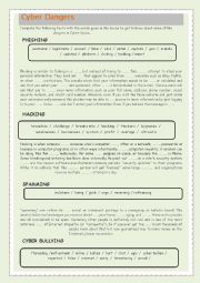 English Worksheet: Cyberdangers