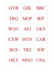 English Worksheet: bingo the alphabet