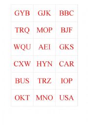 English Worksheet: bingo the alphabet