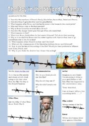 English Worksheet: The boy in the striped pajamas