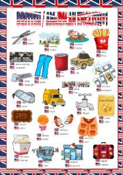 English Worksheet: British/American English Picture Dictionary#1