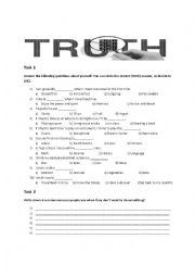 English Worksheet: Honesty: Truth and Lies