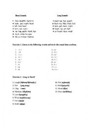 English Worksheet: Phonetics. Vowels