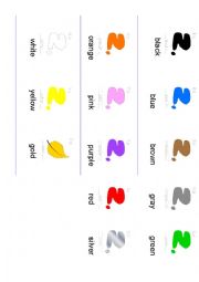 English Worksheet: colours