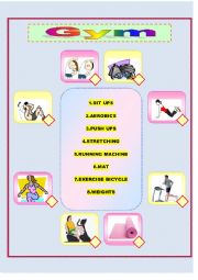 English Worksheet: Gym vocabulary