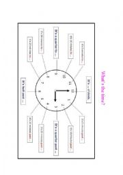 English Worksheet: Whats the time?