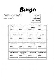 English Worksheet: Human Bingo - Third Person / Subject Pronouns