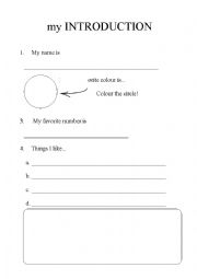 English Worksheet: Introductions 