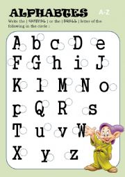 English Worksheet: ALPHABETS