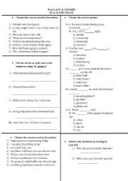 English Worksheet: Wallace & Gromit In A Close Shave