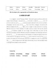 English Worksheet: Vocabular revision 