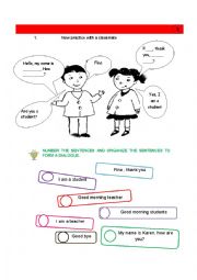 English Worksheet: Greetings