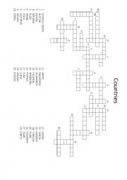 English Worksheet: Countries