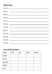 Time worksheets