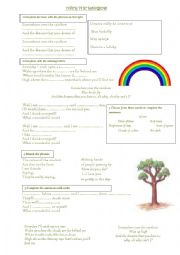 English Worksheet: somewhere over the rainbow